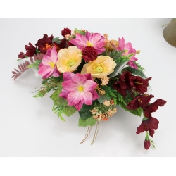 KOMPLET nagrobny wiązanka + bukiet, MIECZYKI ANEMONY KLEMATISY nr 631L